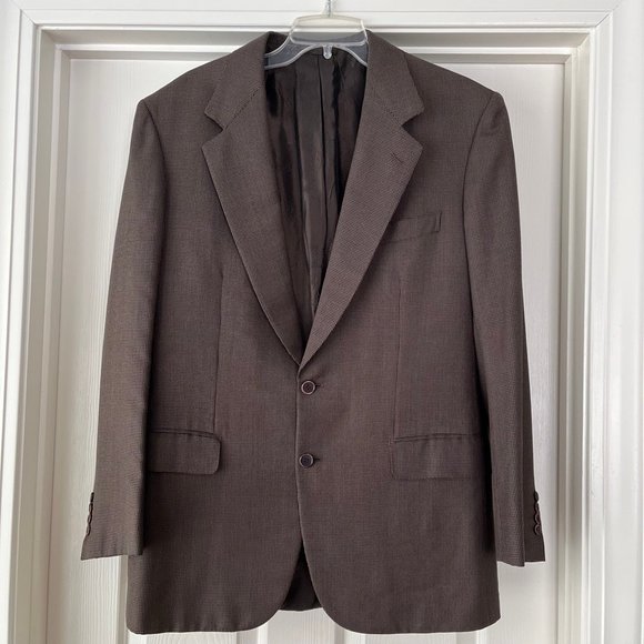 Vintage Brioni brown Italian wool/silk blazer size 40
